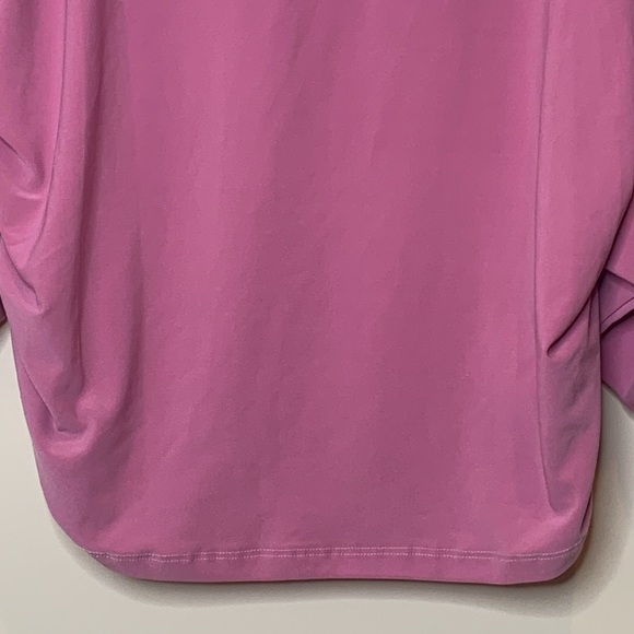 Heart Throb Dusty Rose Rouched Sides Boatneck Kimono Sleeve Tunic Stretch Top 3X - Picture 5 of 13